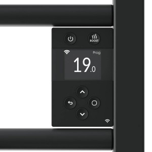 Sèche-serviettes électrique 1500W (1000W+500W) RIVA 5 soufflant Noir carbone - THERMOR