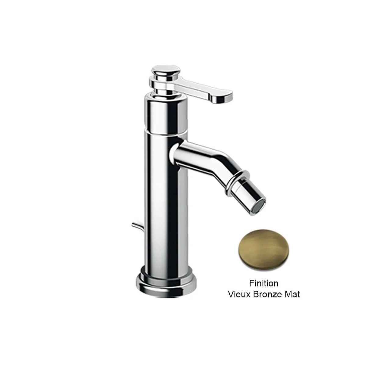 CRISTINA Mitigeur bidet avec vidage tirette Vieux Bronze Mat