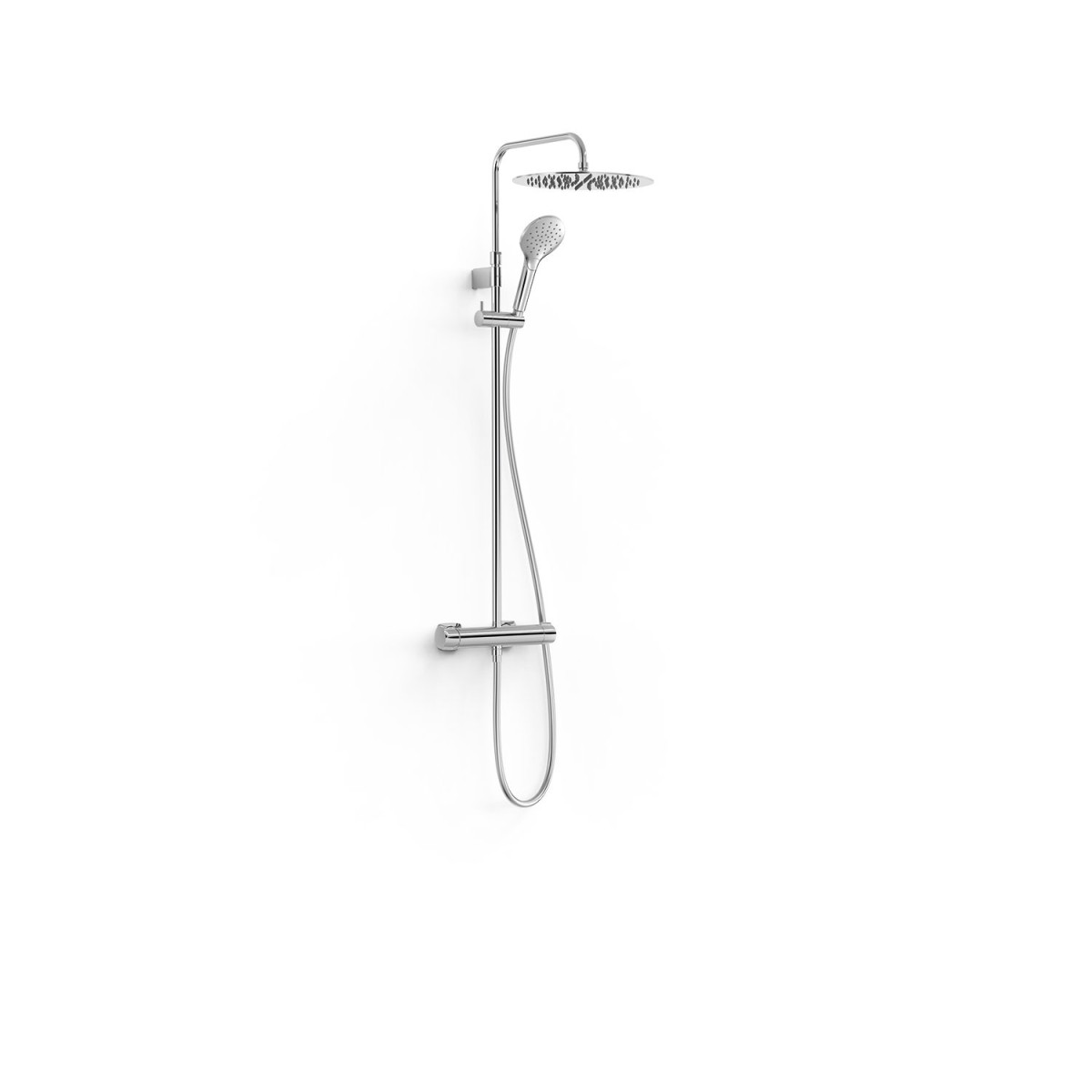 Ensemble de robinet mural Duo‑confort à 2 voies pour douche Loft Chrome - TRES 22219901 