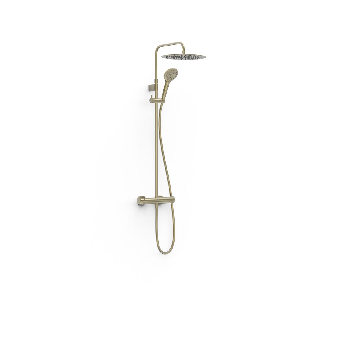 Ensemble de robinet mural Duo‑confort à 2 voies pour douche Loft Cava doré  - TRES 22219901CA 