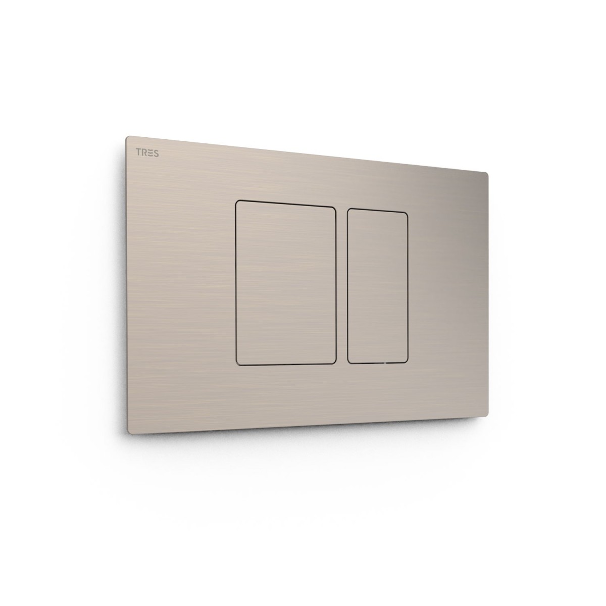 Bouton de chasse double pour WC  Acier - TRES 25429801AC 