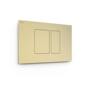 Bouton de chasse double pour WC  Cava doré  - TRES 25429801CA 