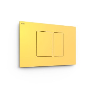 Bouton de chasse double pour WC  Or 24K - TRES 25429801OR 