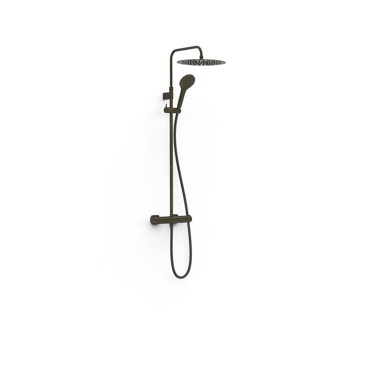 Ensemble de robinet mural Duo‑confort à 2 voies pour douche Loft Noir bronze - TRES 22219901KMB 