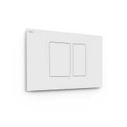 Bouton de chasse double pour WC  Blanc mat - TRES 25429801BM 