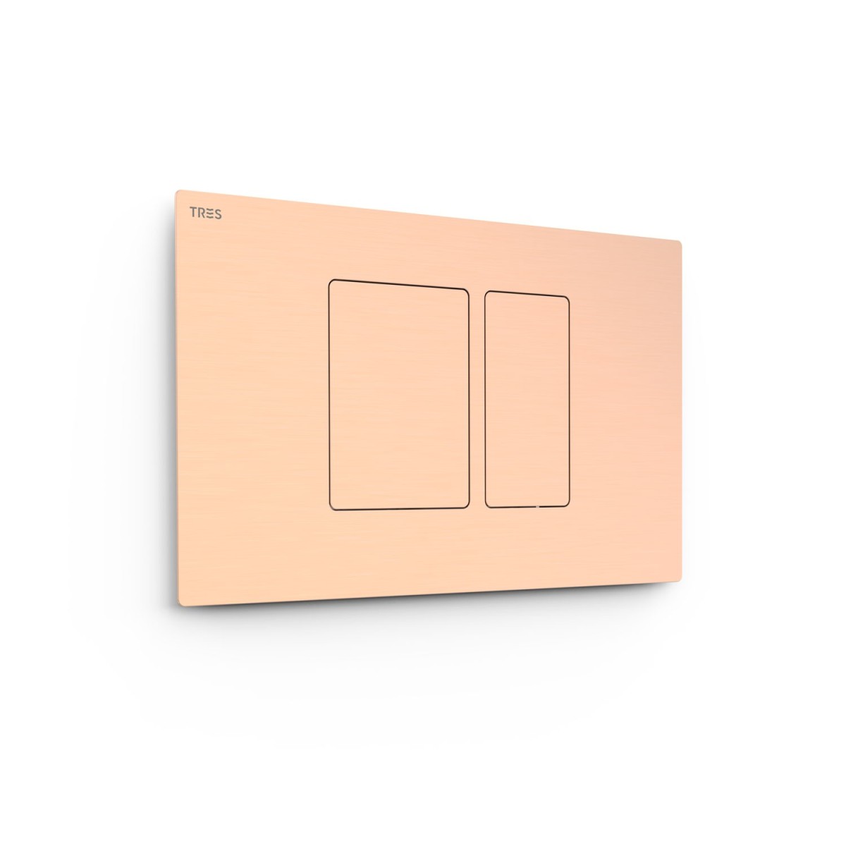 Bouton de chasse double pour WC  Or Rose Mat 24K - TRES 25429801OPM 