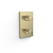 Pièce apparente pour boîtier encastré 2 voies Therm-box Cava doré  - TRES 21125001CA 