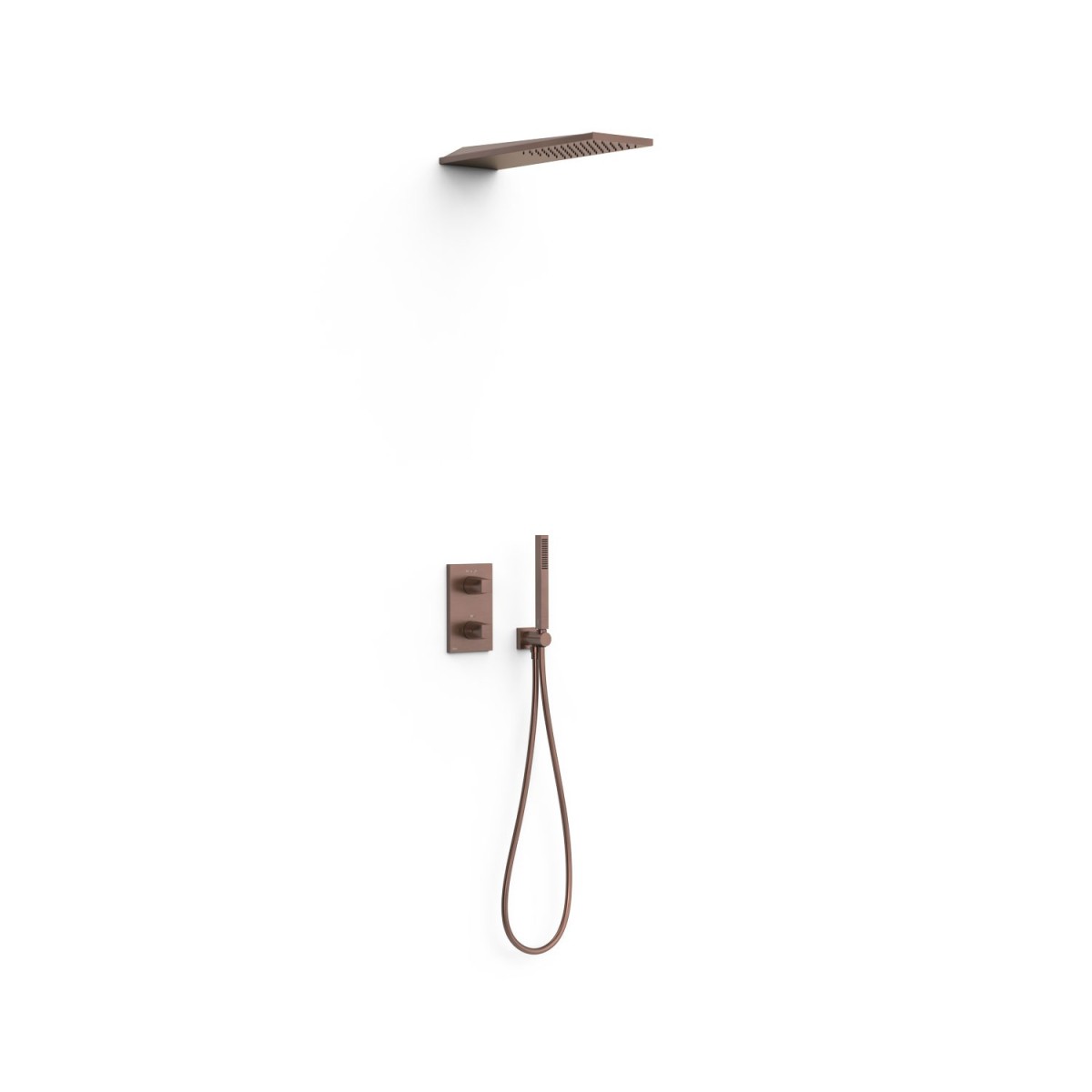 Kit robinet thermostatique encastré 2 voies pour douche Therm-box Volcanic - TRES 21135005VO 