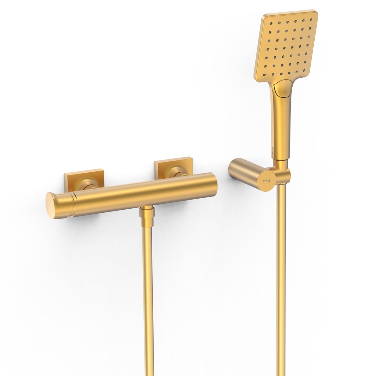 Mitigeur mural pour douche Project Or Mat 24K - TRES 22116701OM 