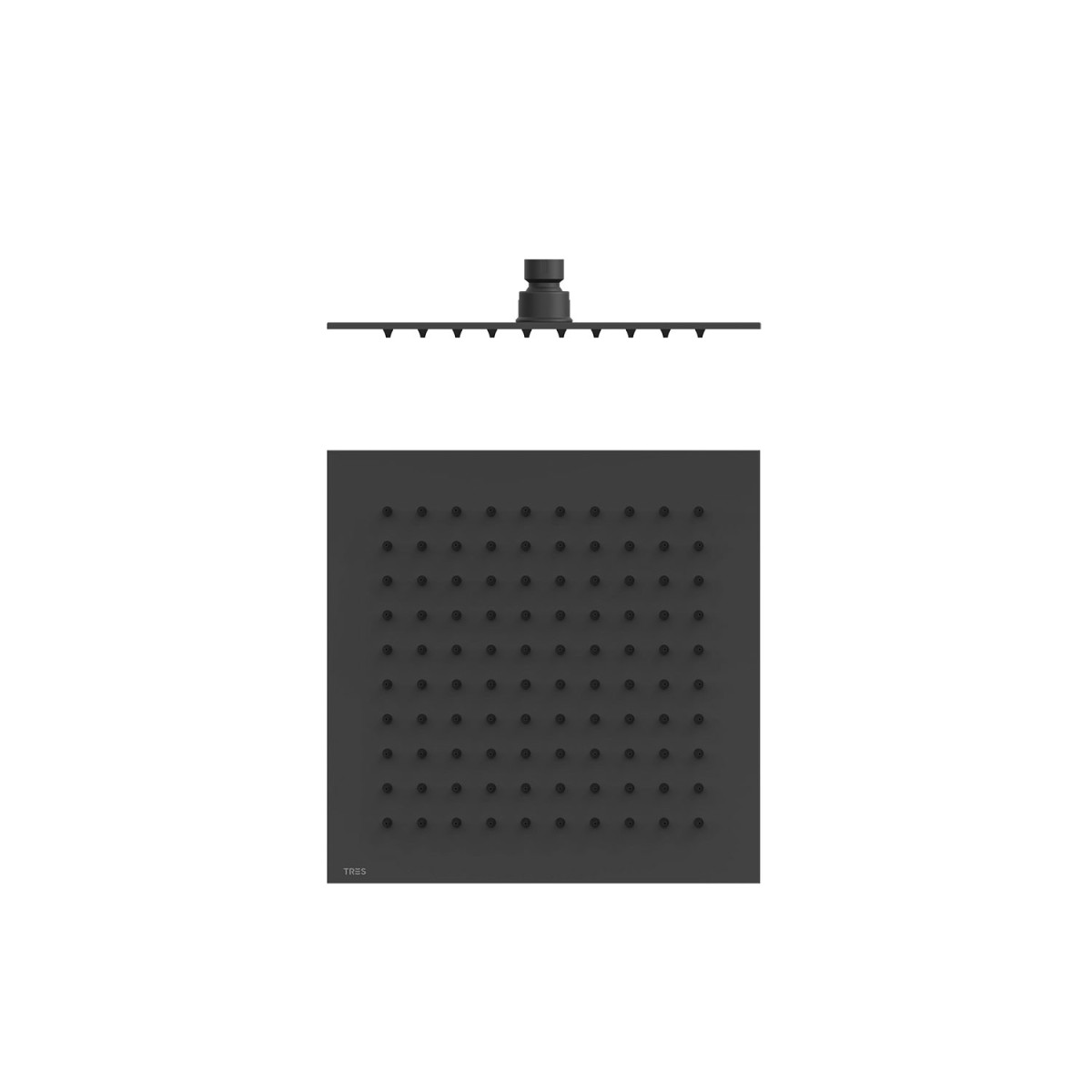 Pommeau de douche Extra-fin 250x250 Noir mat - TRES 134315011NM 