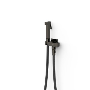 Mitigeur encastré avec douche pour WC  Noir Métallisé - TRES 24112351KM 