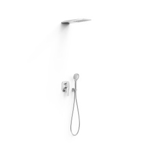 Kit mitigeur encastré 2 voies Rapid‑box pour douche Loft Chrome - TRES 22238005 