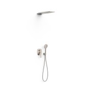 Kit mitigeur encastré 2 voies Rapid‑box pour douche Loft Acier - TRES 22238005AC 