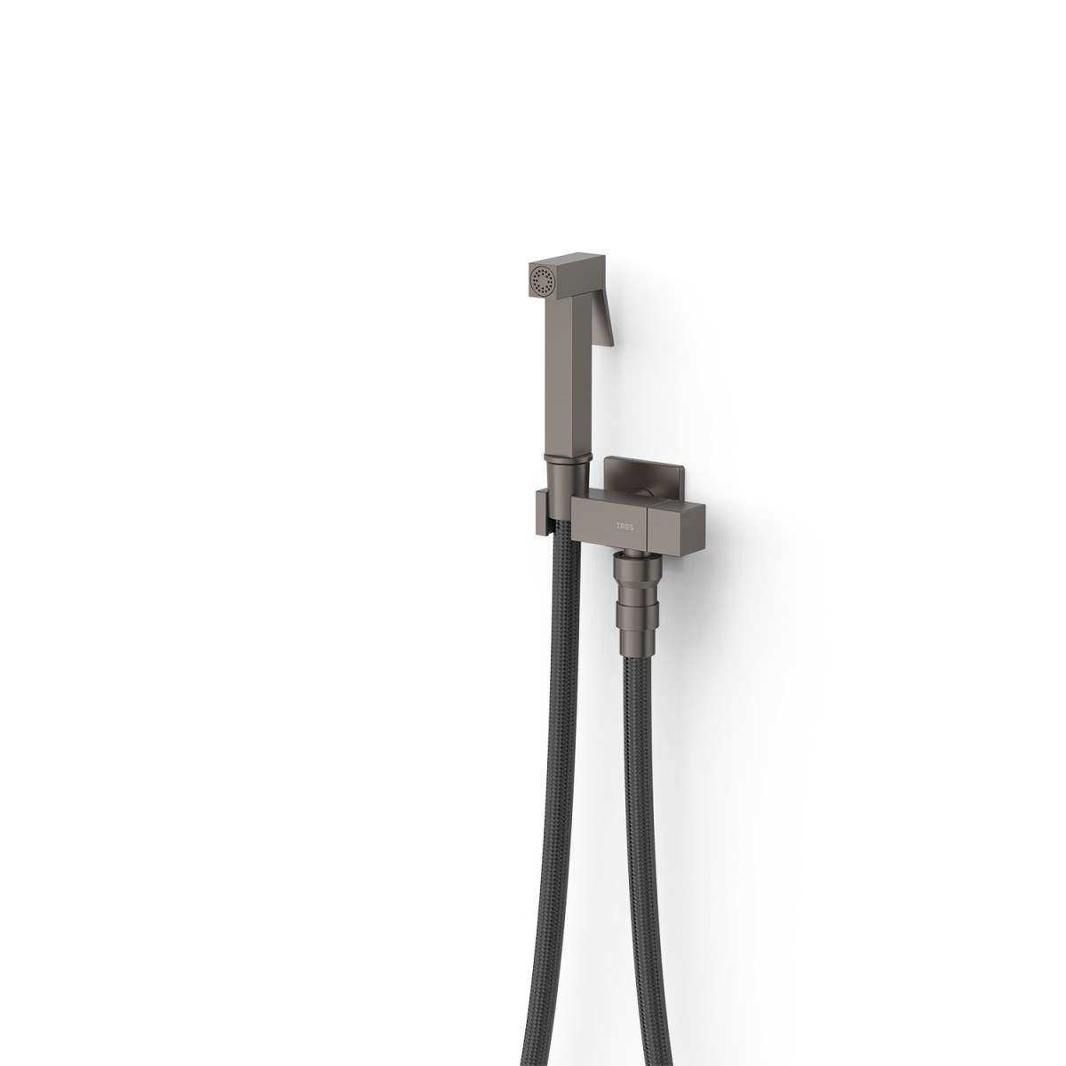 Mitigeur encastré avec douche pour WC  Graphite  - TRES 24112351GR 