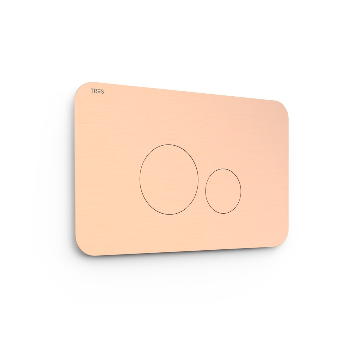 Bouton de chasse double pour WC  Or Rose Mat 24K - TRES 25429802OPM 