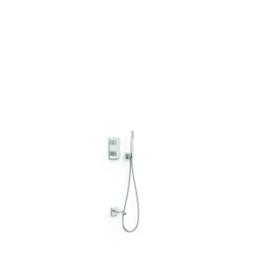 Kit robinet thermostatique encastré 2 voies pour baignoire et douche Therm-box Chrome - TRES 00635006 
