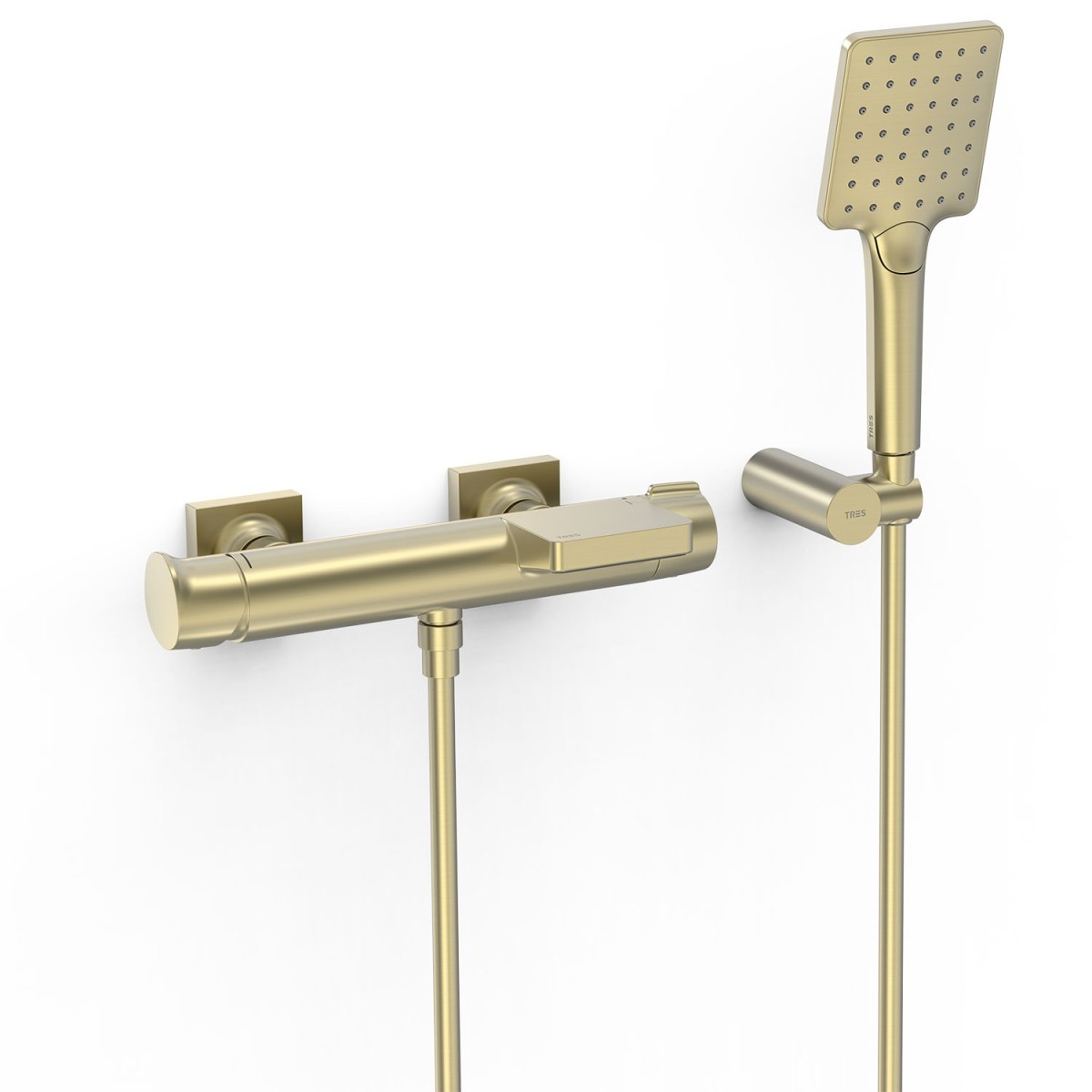 Mitigeur mural pour baignoire et douche Project Cava doré  - TRES 22117001CA 