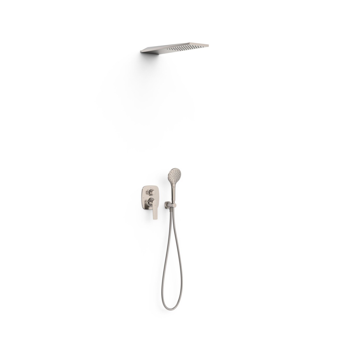 Kit mitigeur encastré 2 voies Rapid‑box pour douche Loft Acier - TRES 22238005AC 
