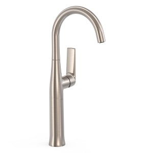 Mitigeur XL avec manette latérale pour lavabo Loft Acier - TRES 22284701AC 