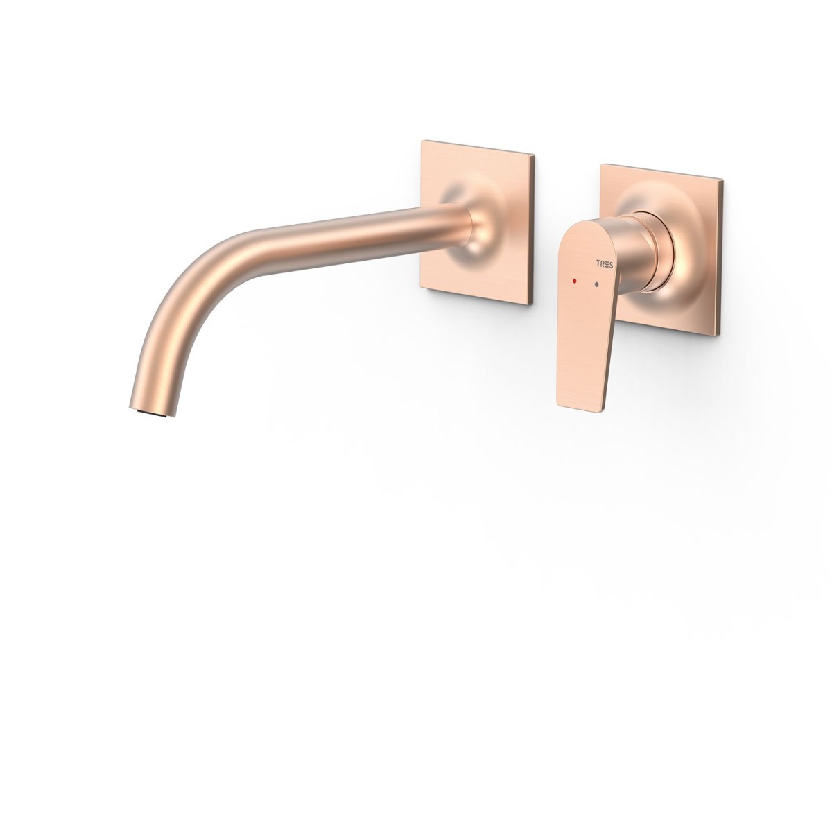 Pièce apparente pour élément encastré de lavabo Project Or Rose Mat 24K - TRES 22130002OPM 