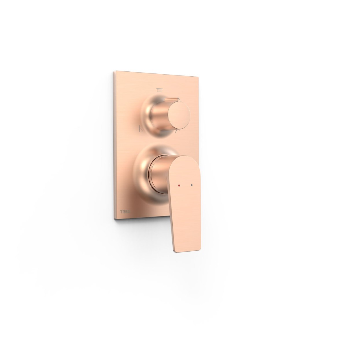Pièce apparente pour boîtier encastré Rapid‑box 3 voies Project Or Rose Mat 24K - TRES 22127310OPM 