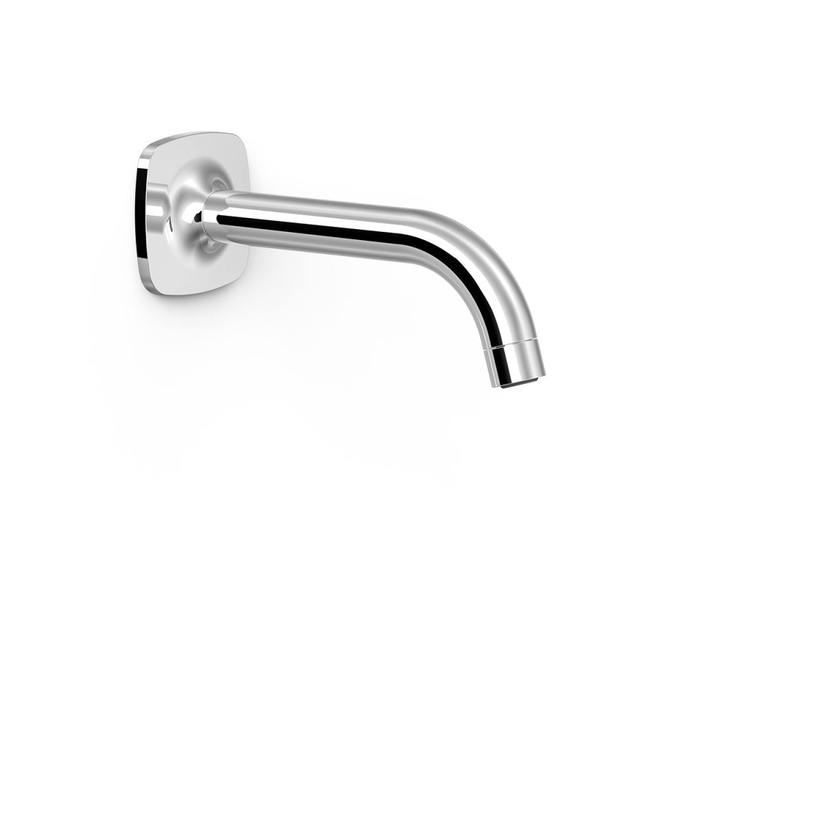 Bec mural fixe avec arrivée d'eau murale réglable en profondeur Chrome - TRES 22218101 
