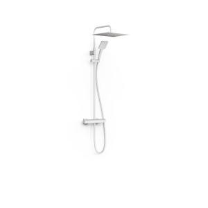 Ensemble de robinet mural Duo‑confort à 2 voies pour douche Project Blanc mat - TRES 22119901BM 