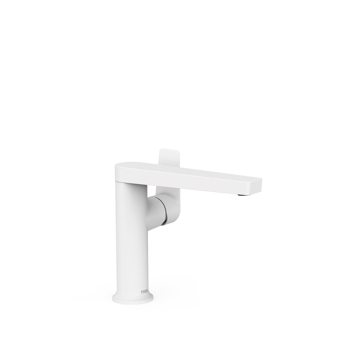 Mitigeur avec manette latérale pour lavabo Project Blanc mat - TRES 22144701BM 