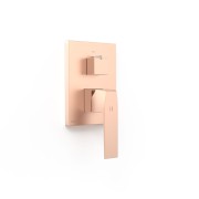 Pièce apparente pour boîtier encastré Rapid‑box 3 voies Slim Or Rose Mat 24K - TRES 20227310OPM 