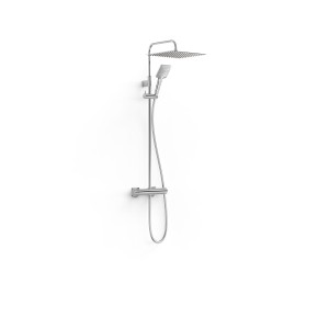 Ensemble de robinet mural Duo‑confort à 2 voies pour douche Project Chrome - TRES 22119901 