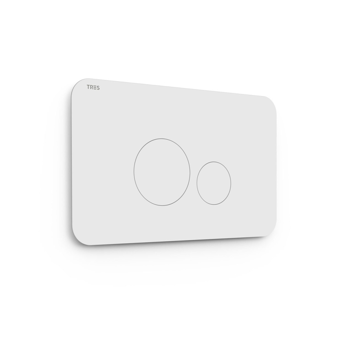 Bouton de chasse double pour WC  Blanc mat - TRES 25429802BM 