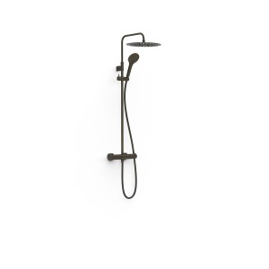 Ensemble mitigeur mural 2 voies pour douche Loft Noir bronze - TRES 22219101KMB 