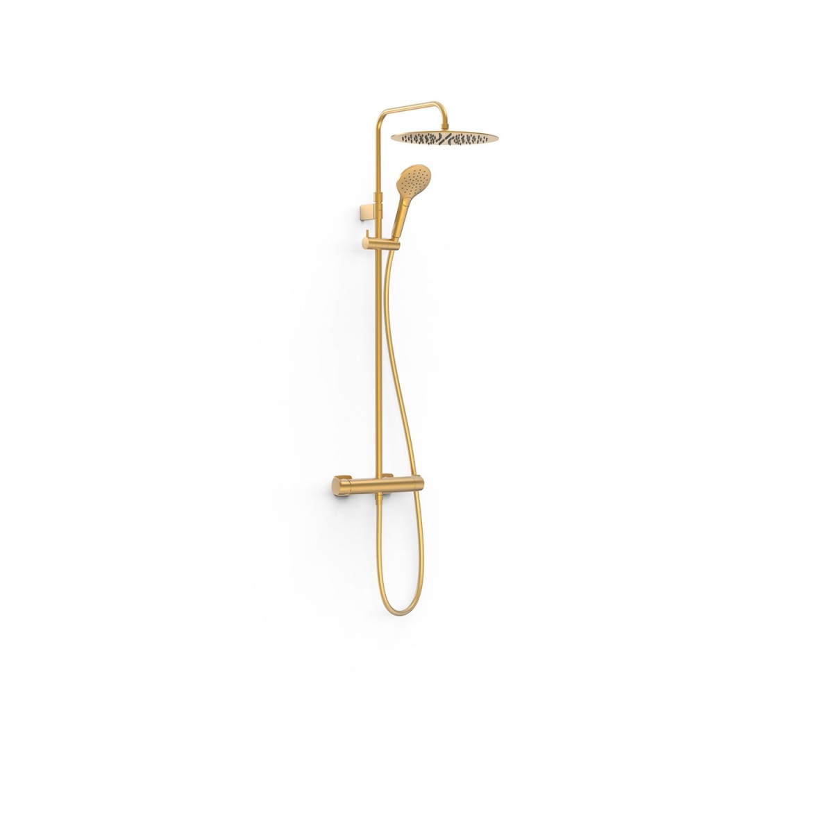 Ensemble mitigeur mural 2 voies pour douche Loft Or Mat 24K - TRES 22219101OM 