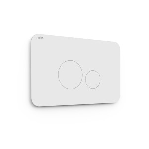 Bouton de chasse double pour WC  Blanc mat - TRES 25429802BM 