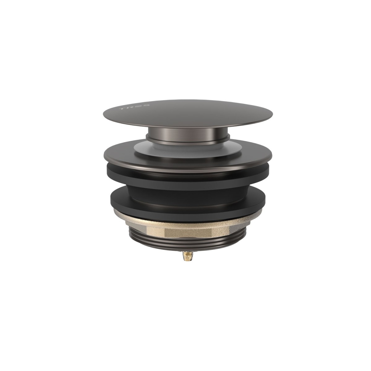 Bonde de vidage Click‑clack pour baignoire Graphite  - TRES 13474010GR 