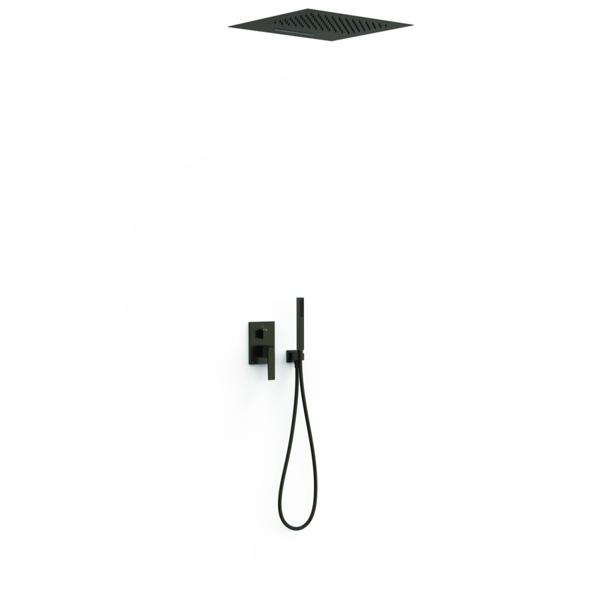 Kit mitigeur encastré 3 voies Rapid‑box pour douche Slim Noir bronze - TRES 20237302KMB 