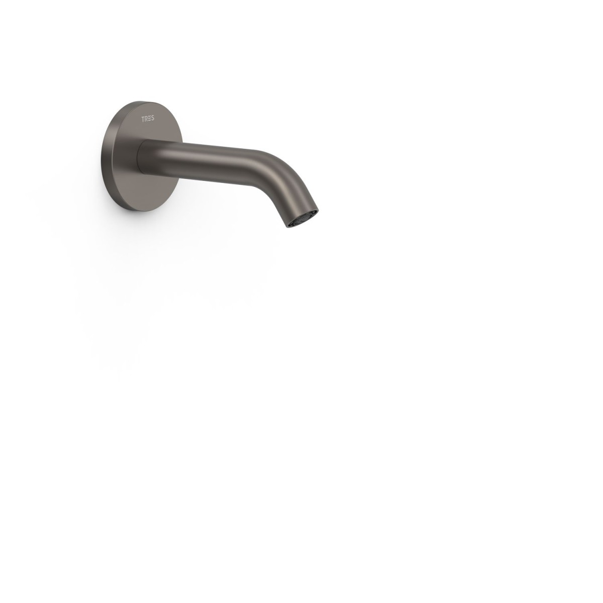 Bec mural fixe avec arrivée d'eau murale réglable en profondeur Graphite  - TRES 26218004GR 