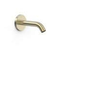 Bec mural fixe avec arrivée d'eau murale réglable en profondeur Cava doré  - TRES 26218004CA 