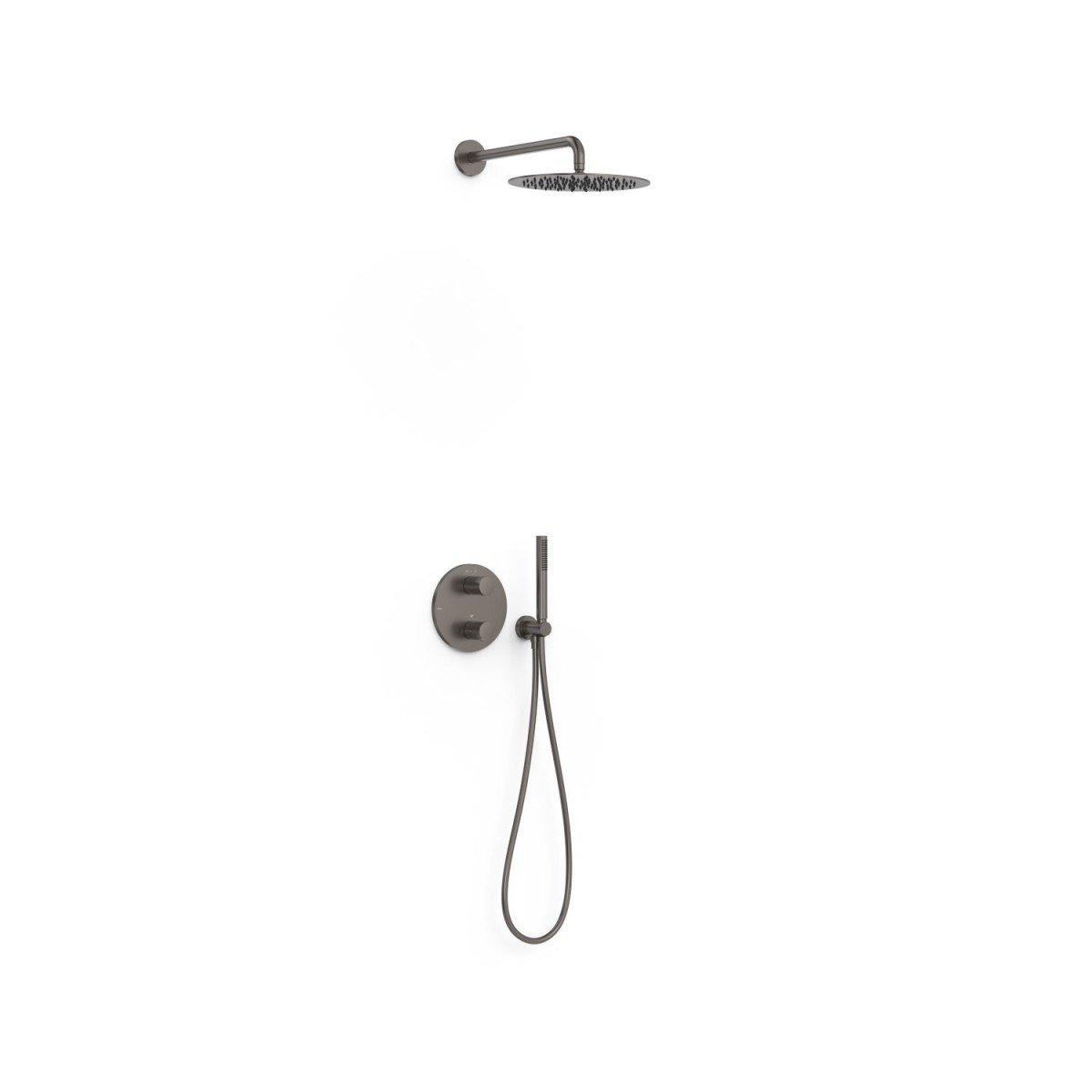 Kit robinet thermostatique encastré 2 voies pour douche Therm-box Graphite  - TRES 26235004GR 