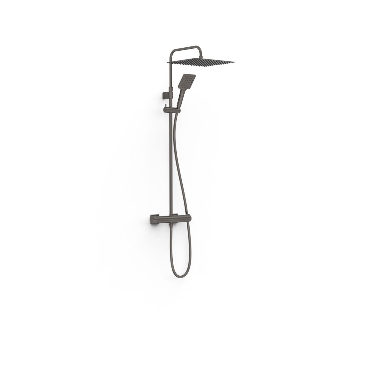 Ensemble mitigeur mural 2 voies pour douche Project Graphite  - TRES 22119101GR 