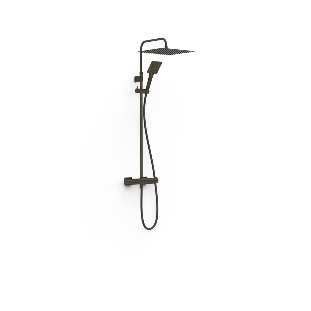 Ensemble mitigeur mural 2 voies pour douche Project Noir bronze - TRES 22119101KMB 