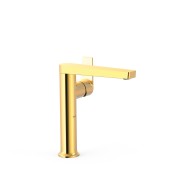 Mitigeur haut avec manette latérale pour lavabo Project Or 24K - TRES 22164701OR 