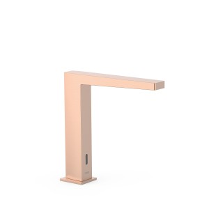 Robinet électronique avec système pré-mélangeur pour lavabo Or Rose Mat 24K - TRES 20261320OPM 