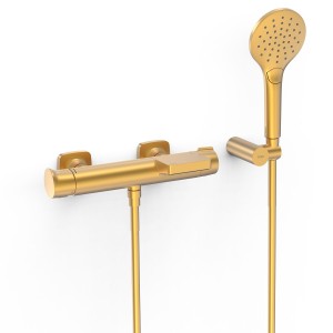 Mitigeur mural pour baignoire et douche Loft Or Mat 24K - TRES 22217001OM 