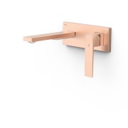 Pièce apparente pour élément encastré de lavabo Slim Or Rose Mat 24K - TRES 20230031OPM 