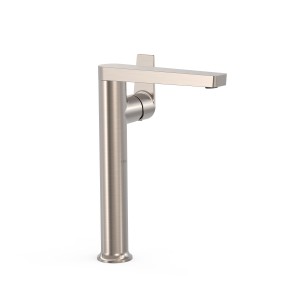 Mitigeur XL avec manette latérale pour lavabo Project Acier - TRES 22184701AC 