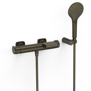 Mitigeur mural pour baignoire et douche Loft Noir bronze - TRES 22217001KMB 