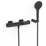 Mitigeur mural pour baignoire et douche Loft Noir mat - TRES 22217001NM 