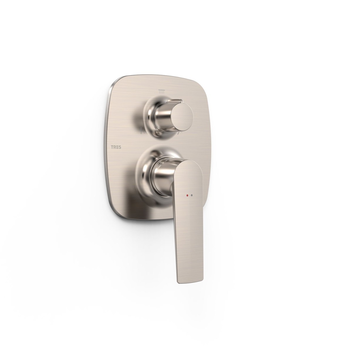 Pièce apparente pour boîtier encastré Rapid‑box 3 voies Loft Acier - TRES 22227301AC 