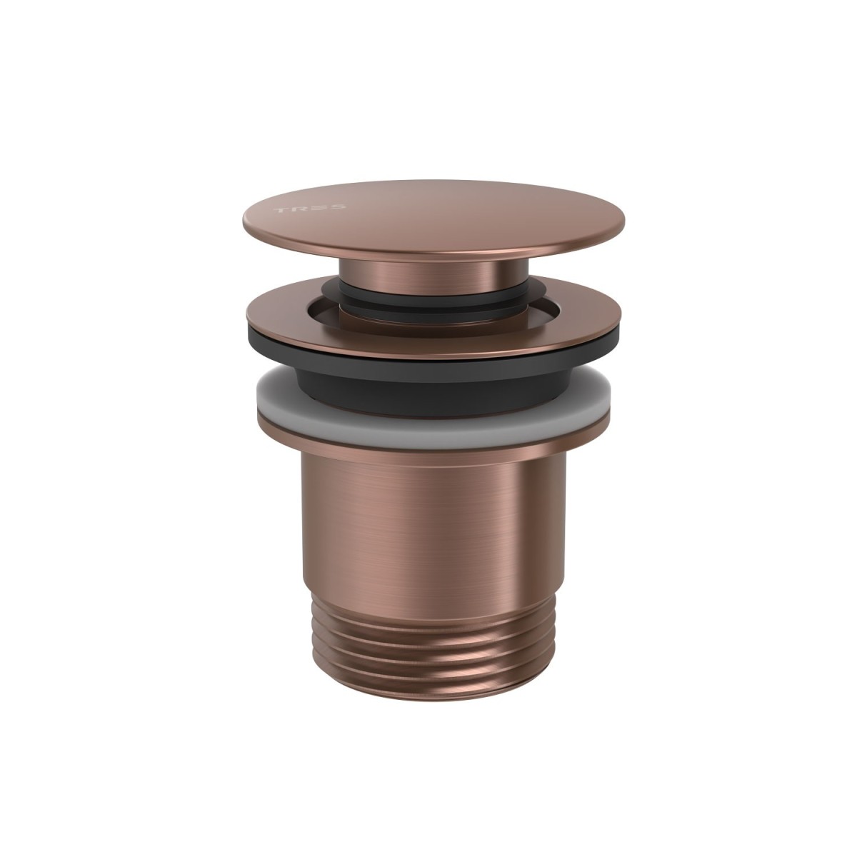 Bonde de vidage Click‑clack Simple‑rapid pour lavabo Volcanic - TRES 24284010VO 